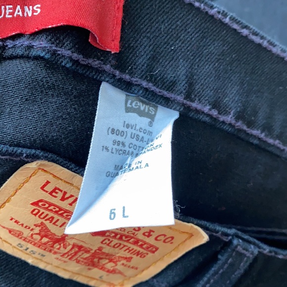 VTG Levi’s 515 Black Denim Bootcut Jeans black 6L - Picture 6 of 7